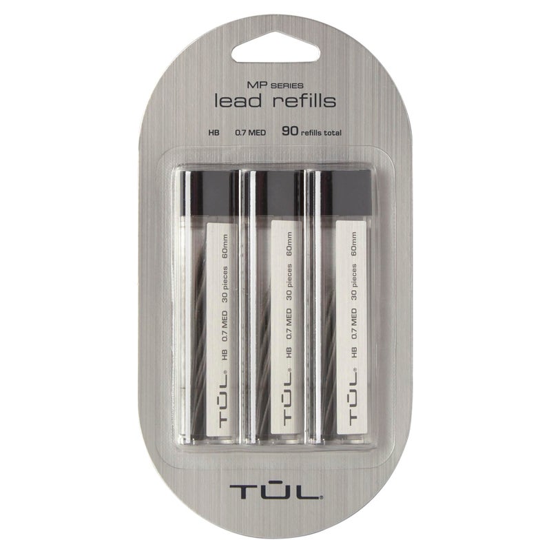 TULÂ® Lead Refills, 0.7 mm, HB Hardness, 30 Leads Per Tube, Pack Of 3 Tubes - Image 1